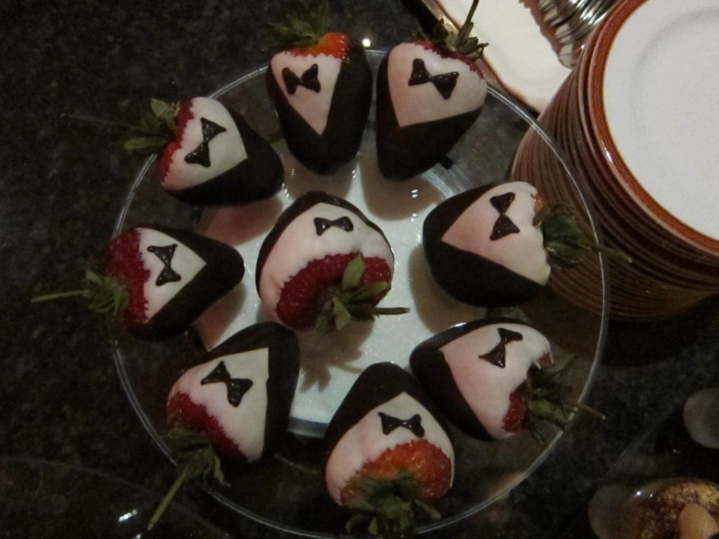Chocolate covered tuxedo strawberries at Red Rock Casino and Resort in Summerlin