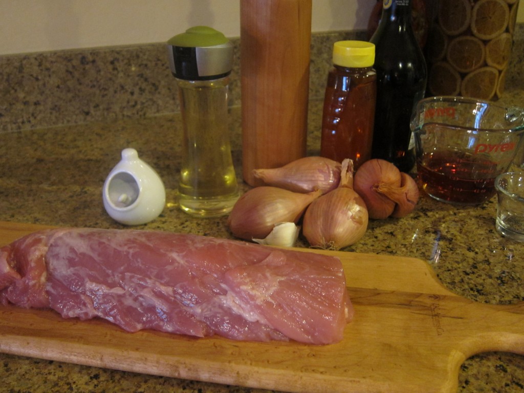 Ingredients for Thyme-Roasted Pork Tenderloin with Balsamic Shallot Compote