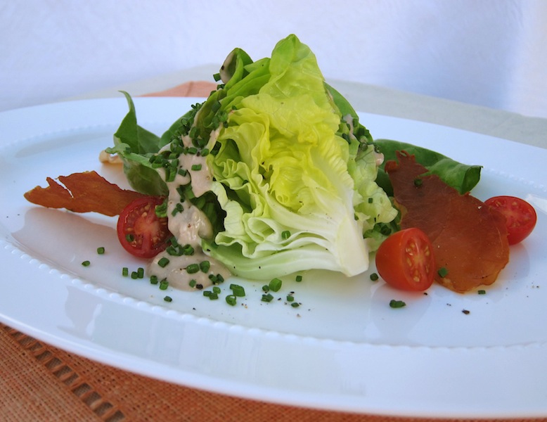 Bibb Wedge Salad with Creamy Balsamic Blue Cheese Dressing