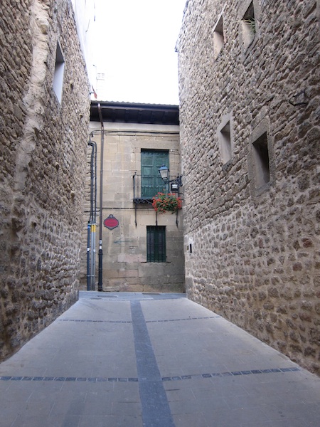 Street of tiny village in El Rioja wine region of Spain
