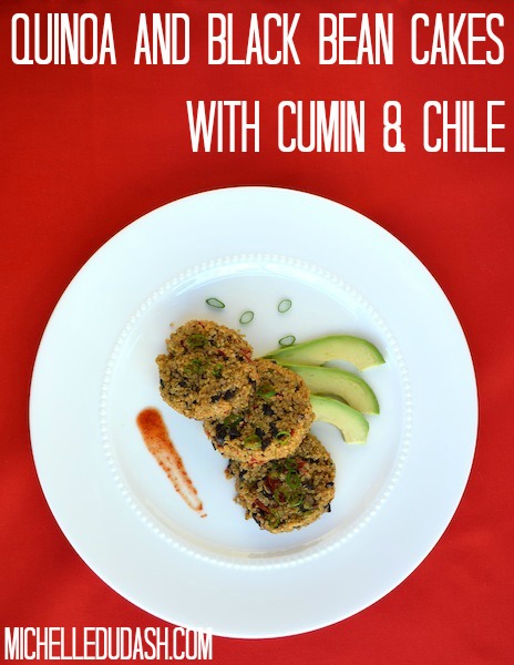 Quinoa and Black Bean Cakes with Cumin & Chile
