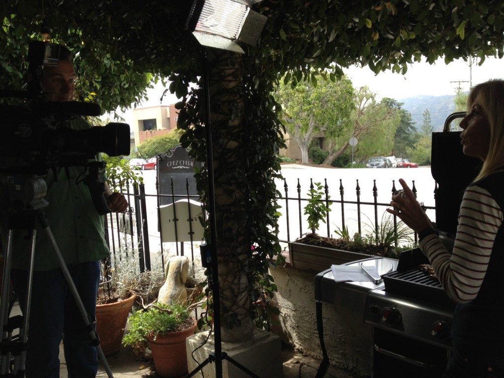 BBQ grill shoot for ABC 7 LA with Lori Corbin