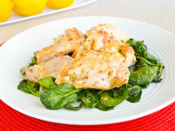 Lemon Chicken with Spinach
