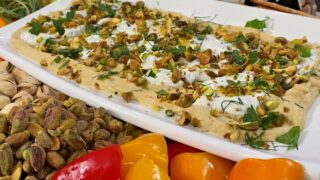 Mediterranean hummus schmear platter